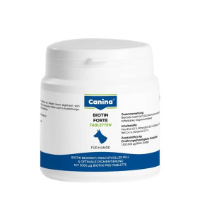 CANINA BIOTIN FORTE TABS papidbarība suņiem Biotīns 100g ~N30
